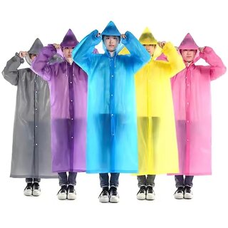 (Assorted Color ) Universal EVA Waterproof Hooded Raincoat for Men, Women, Boys  Girls  Reusable Outdoor Water Resistant