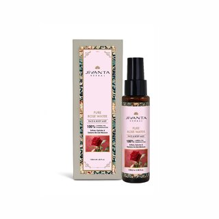 Jivanta 100 Pure Rose Water  Deep Hydration, Glow Boosting  Pore Minimizing  Natural  Chemical-Free  100ml