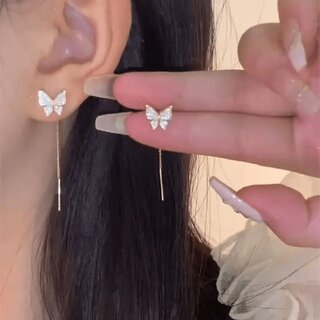 Golden Butterfly Shape Korean earring - Earrings | Buy online on ZillyBuy