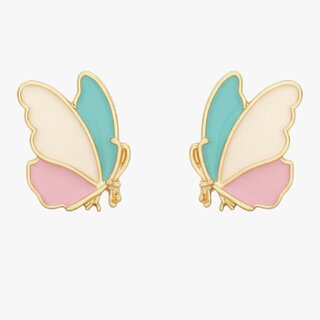 Colourful Stainless Steel Korean Style Butterfly Earrings - Earrings | Buy online on ZillyBuy