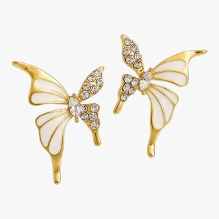 Trendy Gold Plated Butterfly Stud Earrings - Earrings | Buy online on ZillyBuy