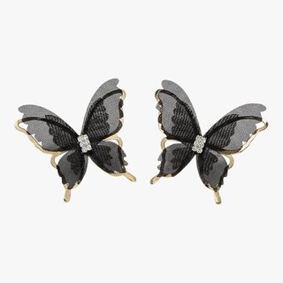 Artificial Gold Plated Korean Style Butterfly Earrings - Earrings | Buy online on ZillyBuy