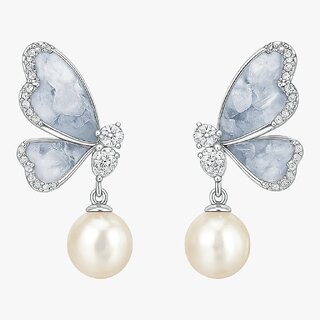 Drop Butterfly Earrings for Girls with Artificial Stone - Earrings | Buy online on ZillyBuy