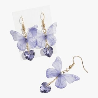 Purple Butterfly Soft Korean earring - Earrings | Buy online on ZillyBuy