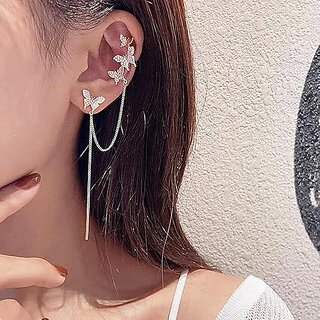 Gold Butterfly Ear Climber - Earrings | Buy online on ZillyBuy