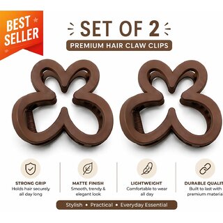 Premium Butterfly Hair Claw Clips for Women - Matte Finish  Strong Grip