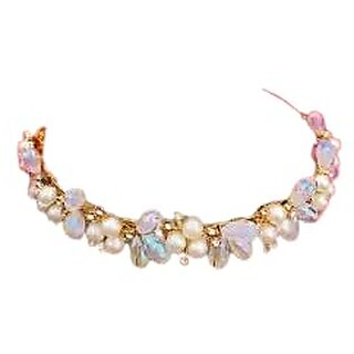 SPARKLING Floral Kundan Studded mathapatti Sheesh Patti Hairband - Traditional Golden Headpiece for Women and Girls jewellery - Jewellery Sets | Buy online on ZillyBuy