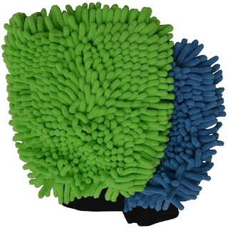 Shopkartz Microfiber Car Cleaning Glove ( Pack of 1)
