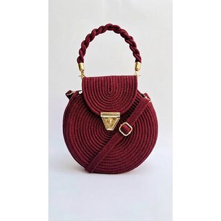 Handcrafted Cotton Rope Sling Bag For Women  Adjustable Strap Eco Friendly Crossbody Bag For Casual Boho Style Daily Us
