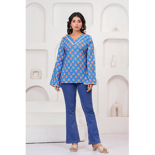 New Blue Designer Womens Kurti - Kurtas & Kurta Sets | Buy online on ZillyBuy