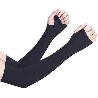 UV Protection Arm Sleeves for Men Women with Thumb, Nylon Sun Protection Sleeves for Running Bike Ridings - Ethnic Wear | Buy online on ZillyBuy