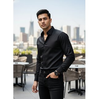 Casualbud Blue Men's Cotton Regular Fit Shirt