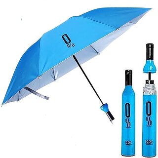 Bottle Beautiful Travel Umbrella, Automatic, Strong, Durable, Premium Grip, Hidden Folding Umbrella for Rain, Sun Light for Adult Men Women, Fun Gift, Random Color|Associate Color - Home Improvement | Buy online on ZillyBuy