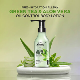 Louis Herbal Green Tea Aloevera Oil Control Hydration Body Lotion
