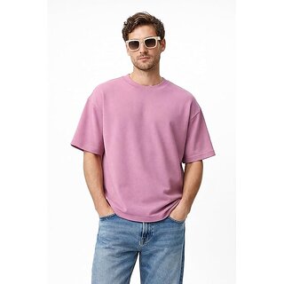 Men's Oversized T-Shirt, Cotton Blend, Soft Fabric, Crew Neck, Short Sleeve