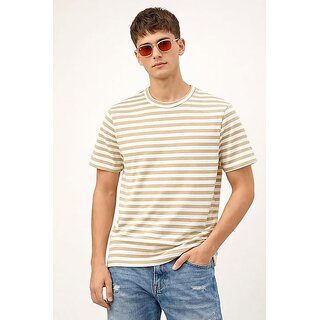Men's Striped T-Shirt, Short Sleeve, Crew Neck, Casual Style