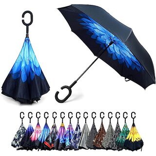 Gaze Me Reverse  C-Shaped Handle, Anti-UV Waterproof Windproof Rain Umbrella for Women and Men. - Home Improvement | Buy online on ZillyBuy