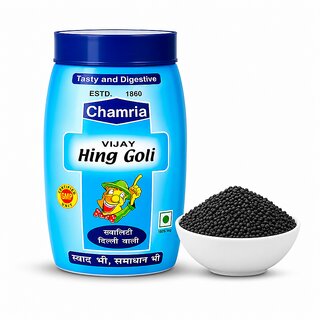 (Pack of 1) Chamria Hing Goli Digestive Candy with Asafoetida  Natural Remedy for Acidity  Constipation Relief  100g