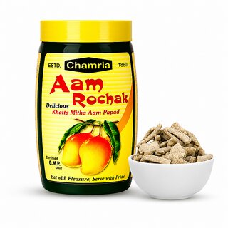 (Pack of 1) Chamria Aam Rochak Mango Slice Candy (100g) | Spicy Tangy Khatta Meetha Aam Pachak