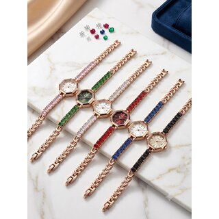 ch fashion LUXENT Elegant Rose Gold Slim Bracelet Watch for Women  Premium Oval Dial Analog Watch  Stylish Minimal Des