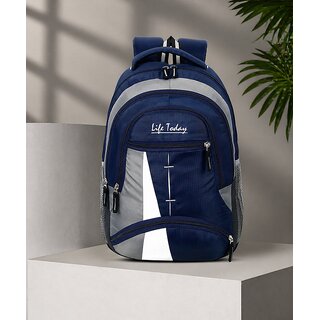 Life Today 35L Laptop Backpack for Travel, Office & College (Navy Blue)_Play-2891 - Handbags | Buy online on ZillyBuy