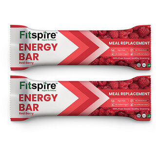Fitspire Red Berry Energy Bar Pack of 2 Each 25G
