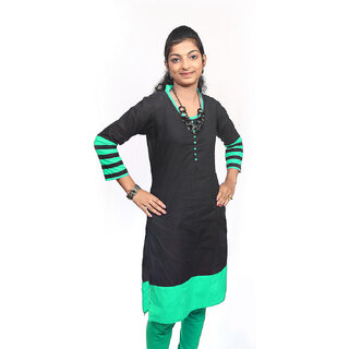 New Women Flora 3/4th Sleeve Solid Womens Cotton Kurti 2026 at ShopCircuit | ONDC
