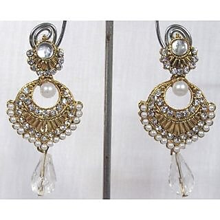 White stone pearl earring - Earrings | Buy online on ZillyBuy