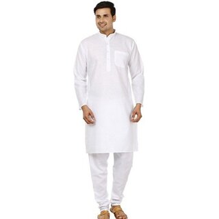 Pure cotton White Kurta Pyjama set - Ethnic Wear | Buy online on ZillyBuy