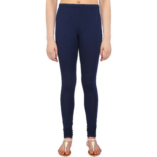 Perfect Navy Blue Cotton Lycra Leggings - Ethnic Wear | Buy online on ZillyBuy