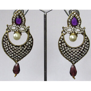 Purple Drop Stone Earring - Earrings | Buy online on ZillyBuy