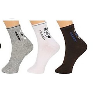 ddh mens multicolor ankle socks pack of 3 