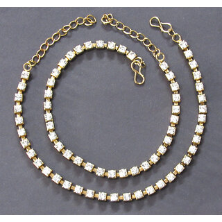 Antic White Stone Single line anklet - Anklets | Buy online on ZillyBuy