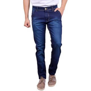 Crazy Fashion Men's Slim Fit Blue Jeans
