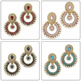 Combo Offer of pearl polki earrings - Earrings | Buy online on ZillyBuy
