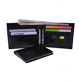 arpera-Black-Leather-Mens Wallet-with removable card holder-C11427-1 - Handbags | Buy online on ZillyBuy