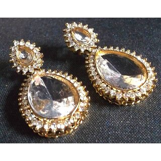 Pearl Stone Drop White stone Earring - Earrings | Buy online on ZillyBuy