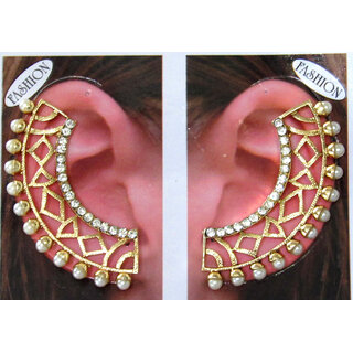 Golden Pearl Stone Kaan Earring - Earrings | Buy online on ZillyBuy