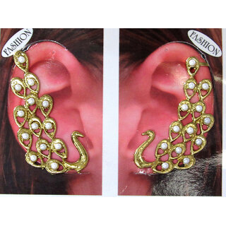 Golden Pearl Peacock Kaan Earring - Earrings | Buy online on ZillyBuy