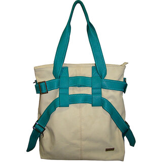 Fashion Beige  Blue Ladies Handbag - Handbags | Buy online on ZillyBuy