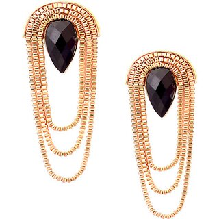 Savvy Gold Shining Brass Drop Earring - Earrings | Buy online on ZillyBuy