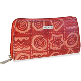 arpera Sofia Leather pouch purse red C11559-3 - Handbags | Buy online on ZillyBuy
