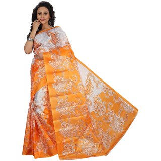 SVB Saree Multicolor Art Silk Block Print Saree Without Blouse - Sarees | Buy online on ZillyBuy