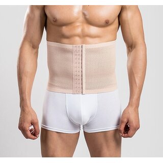 Mens 3 hooks instant tummy tuck slim waist belt shaper cincher trimmer bodyshape