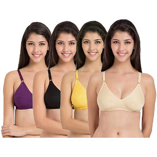 mj fashion redpink sports bra blackbrown cotton panty set of 4