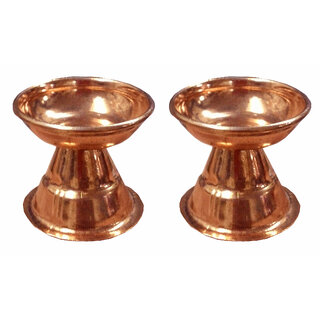 Pure Copper Pooja Diya - set of 2.