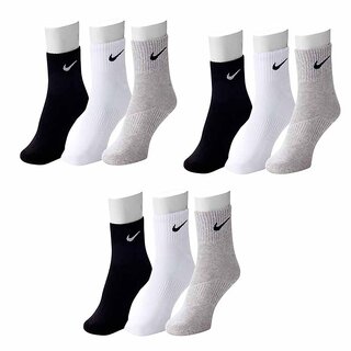 Branded Multicolour Cotton Ankle Length Socks - Pack of 9 - Socks | Buy online on ZillyBuy
