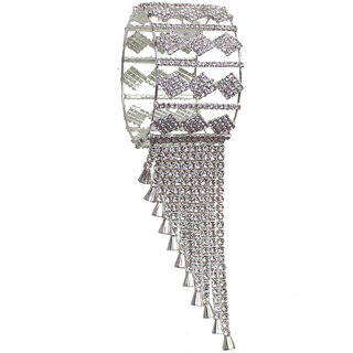 lucky jewellery silver plated cuff bracelet
