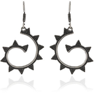 CHICAS Silver Color German Silver Boho Style Dangle Drop Fashion Earrings For Women Girls - Earrings | Buy online on ZillyBuy