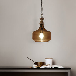 The Light Store Glass Dawnelle Fusion Pendant Light (Brown, 60 Watt)